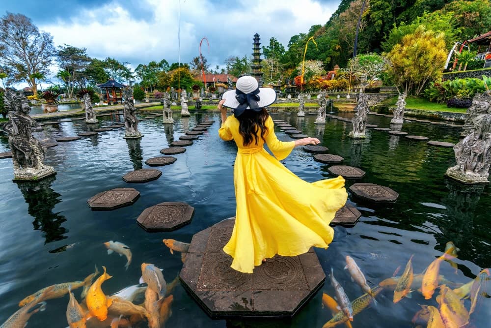 Beautiful Bali temple and landscape showcasing the island's cultural heritage and natural beauty